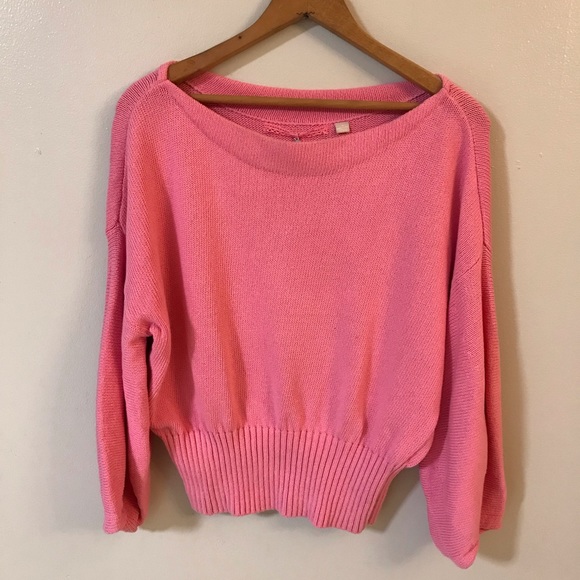 Anthropologie Knitted Knotted Pink Sweater Size M - Picture 2 of 7